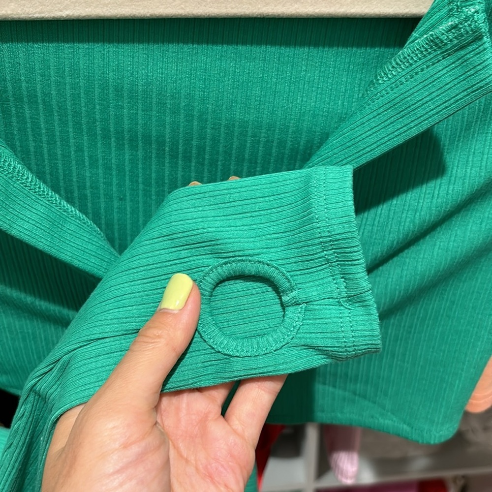 New Lovers + Friends Ludlow Wrap Top in Turquoise size XS - Picture 6 of 6